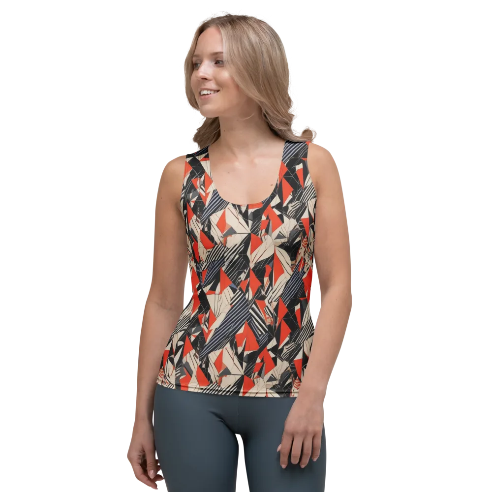 Vermilion Static on Women's Tank Top — Front