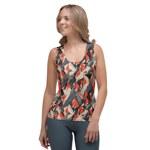 Vermilion Static on a Women's Tank Top