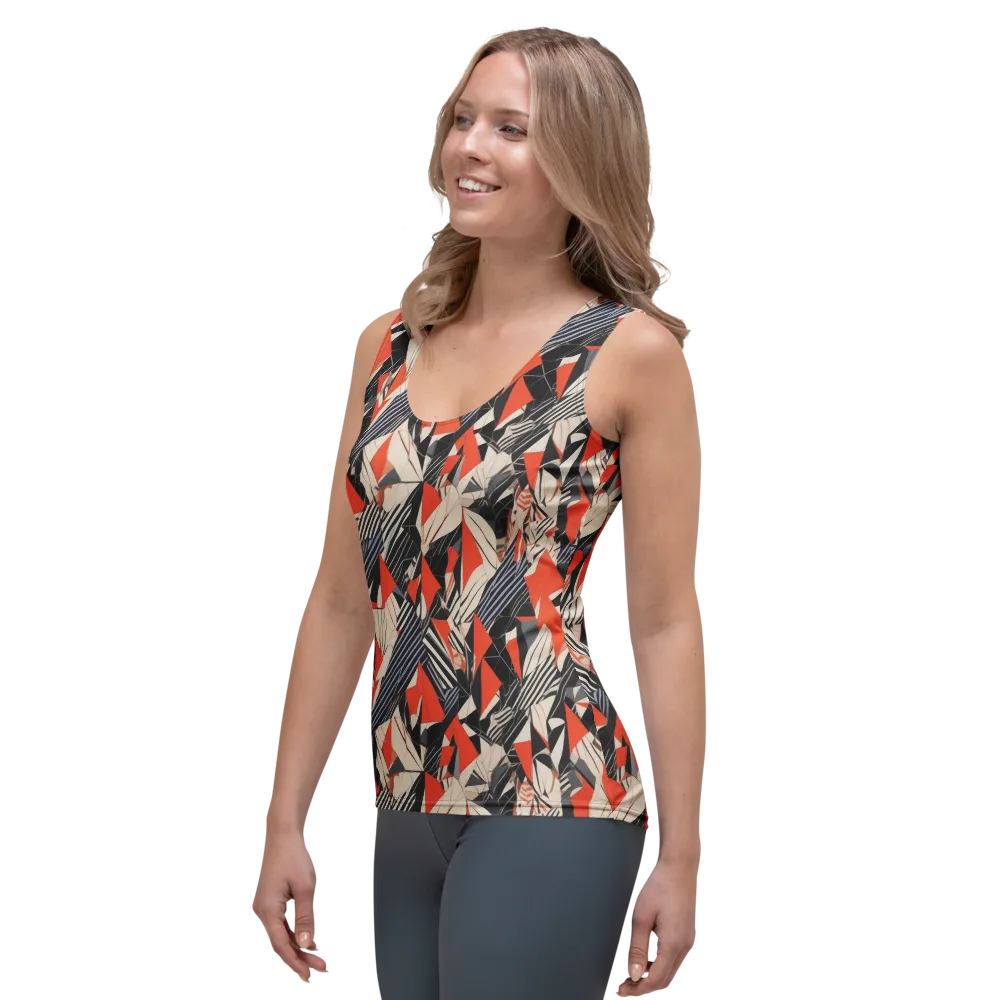 Vermilion Static on Women's Tank Top — Left Front