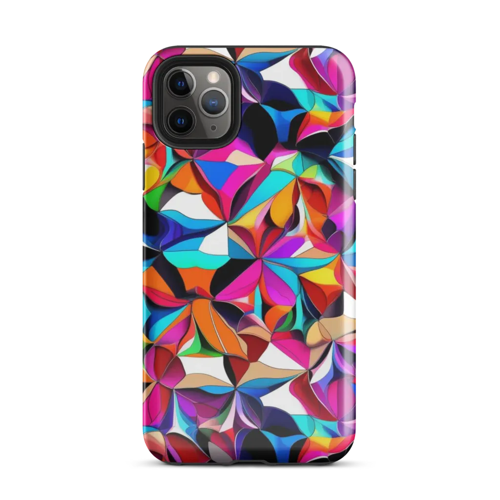 Prismatic Petal Riot on Tough Case for iPhone® — Front
