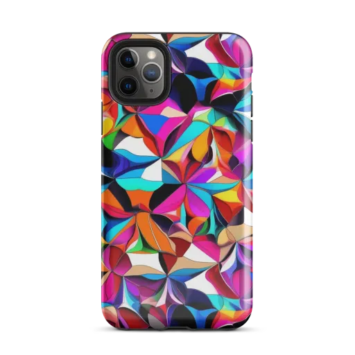 Prismatic Petal Riot on a Tough Case for iPhone®
