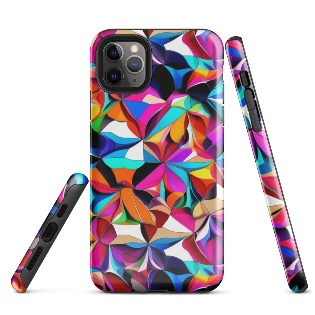 Prismatic Petal Riot on Tough Case for iPhone® — Front