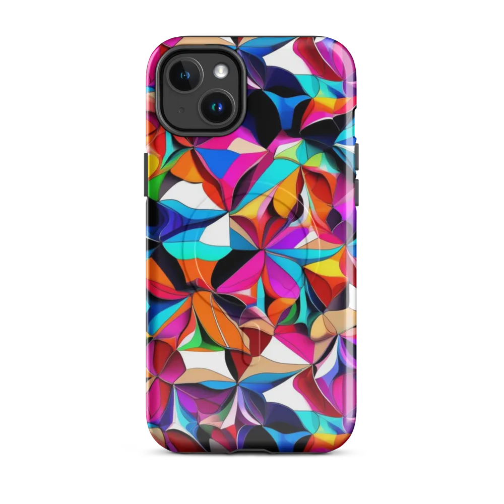 Prismatic Petal Riot on MagSafe Tough Case for iPhone® — Front