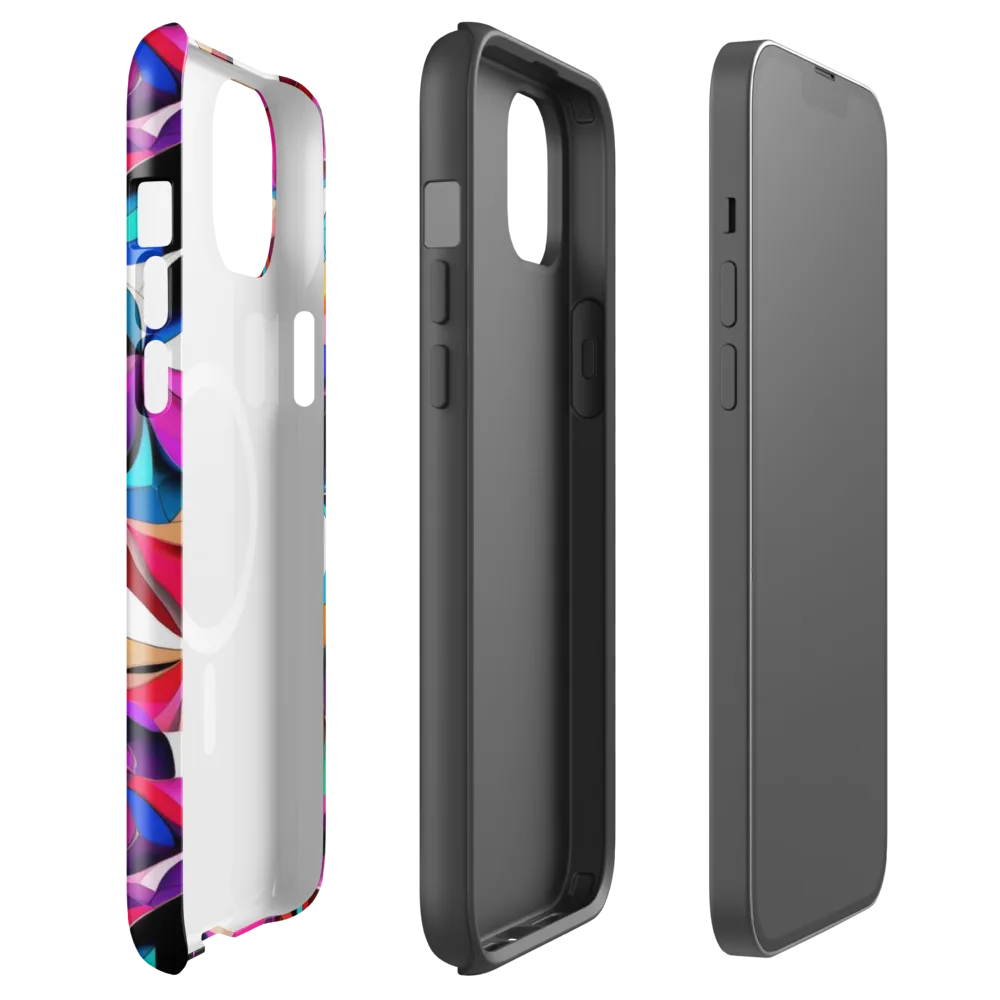 Prismatic Petal Riot on MagSafe Tough Case for iPhone® — Front