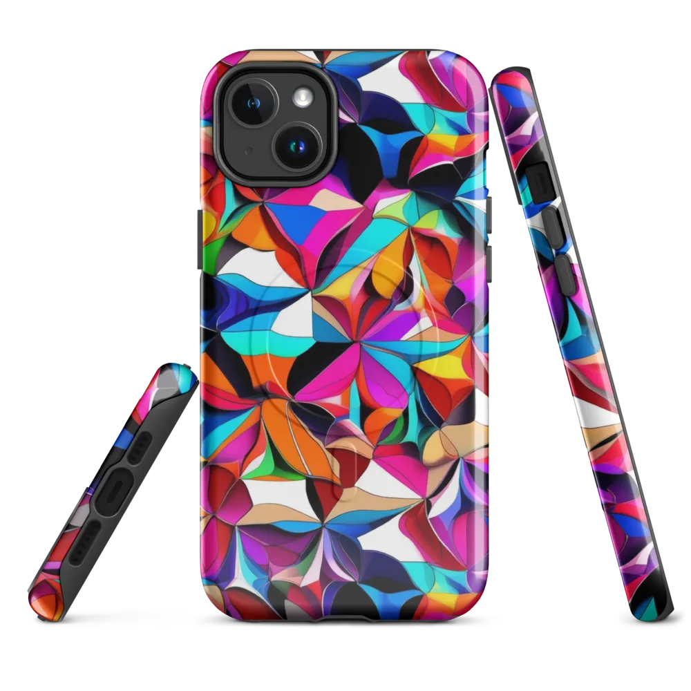 Prismatic Petal Riot on MagSafe Tough Case for iPhone® — Front