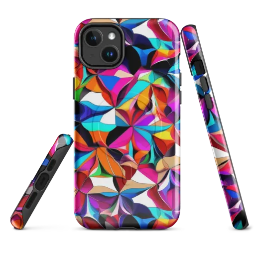 Prismatic Petal Riot on a MagSafe Tough Case for iPhone®