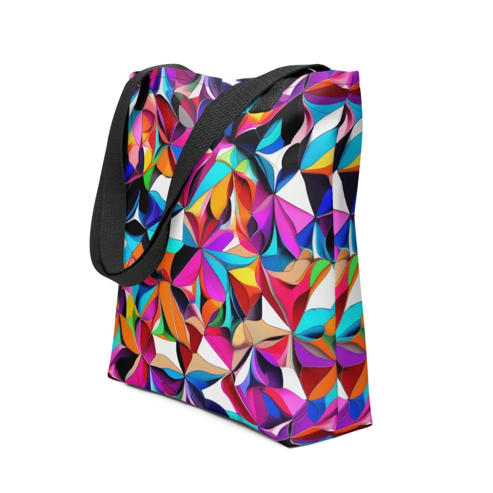 Prismatic Petal Riot on Tote Bag — Front