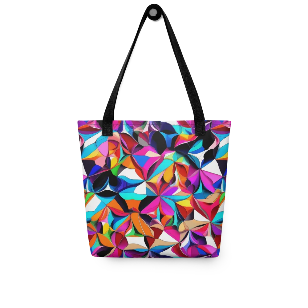 Prismatic Petal Riot on Tote Bag — Front