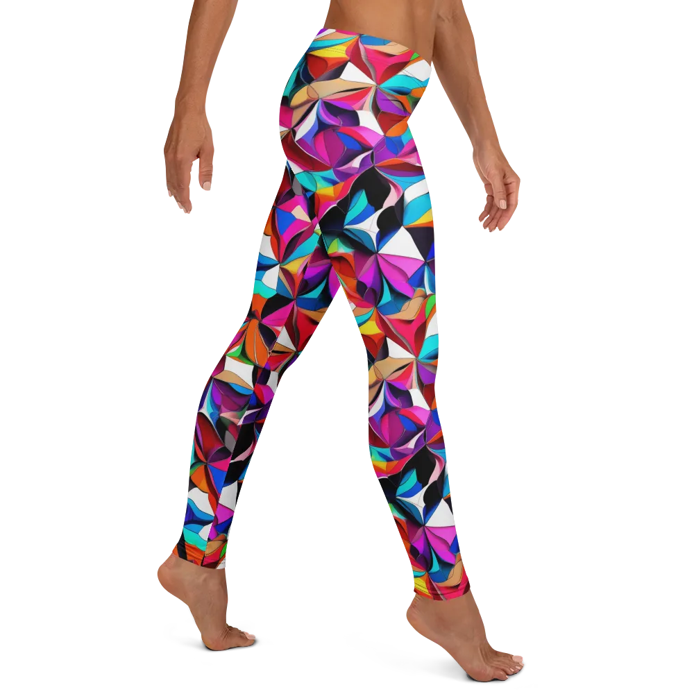 Prismatic Petal Riot on Leggings — Right