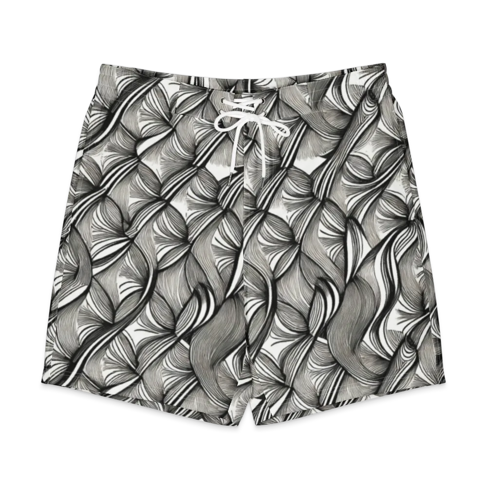 Ink Botanica on Men's Board Shorts — Front