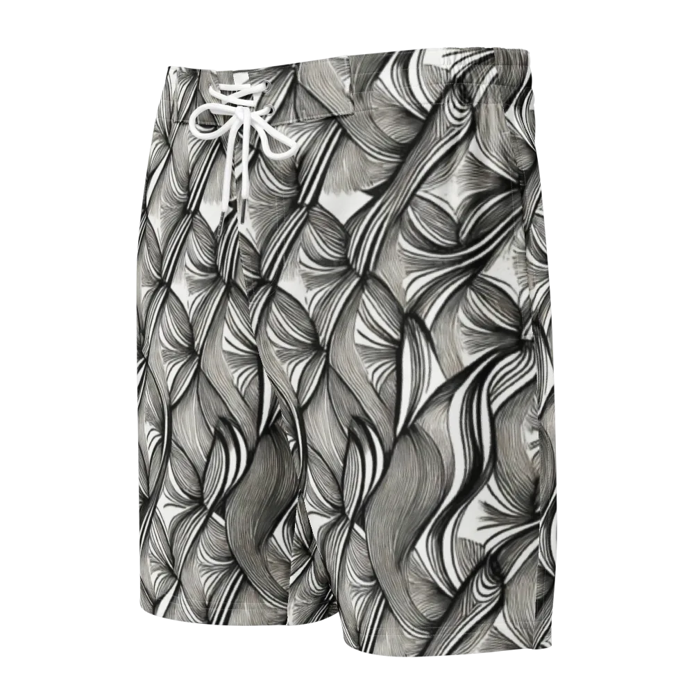 Ink Botanica on Men's Board Shorts — Front