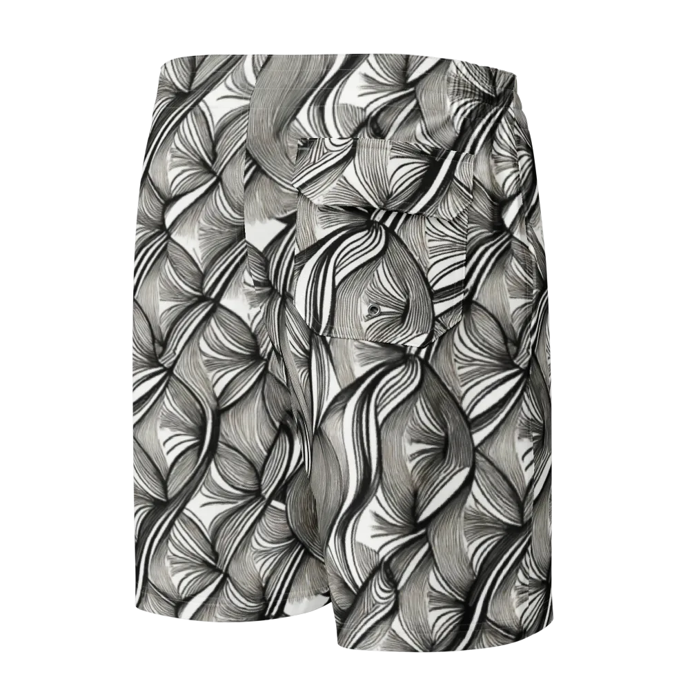 Ink Botanica on Men's Board Shorts — Back