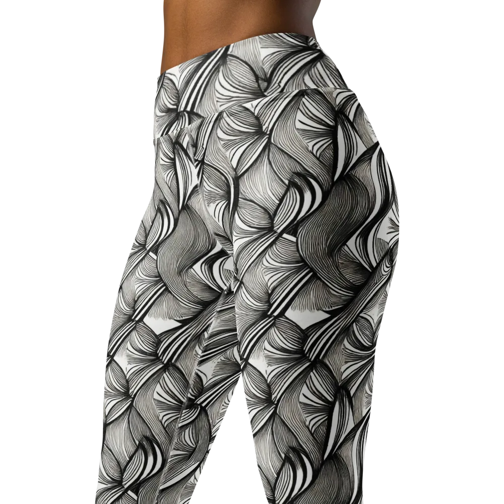 Ink Botanica on Yoga Leggings — Left Front