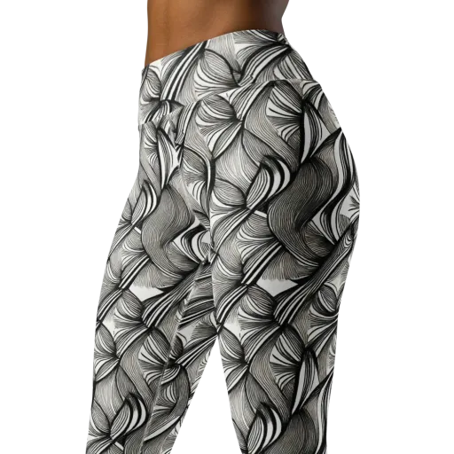 Ink Botanica on a Yoga Leggings