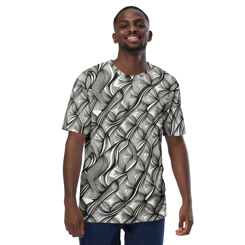 Ink Botanica on Men's Crew Neck T-Shirt — Front