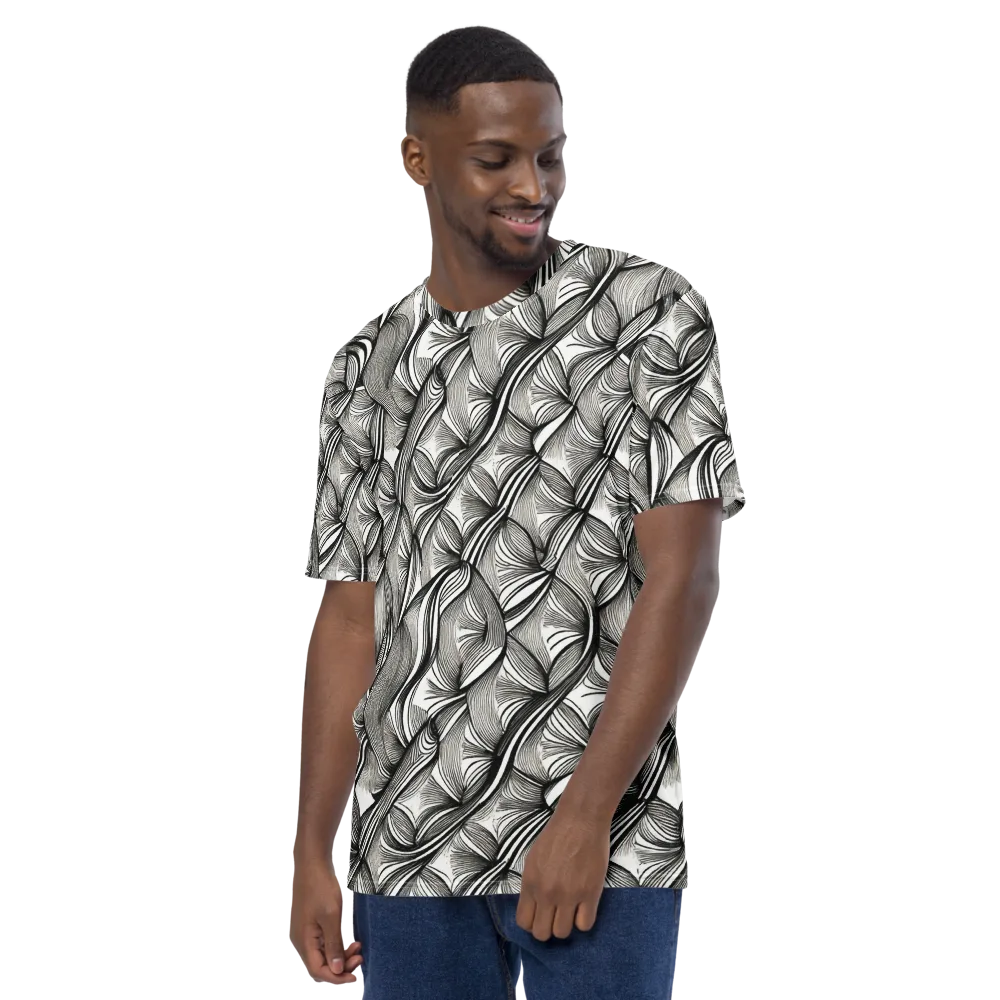 Ink Botanica on Men's Crew Neck T-Shirt — Left