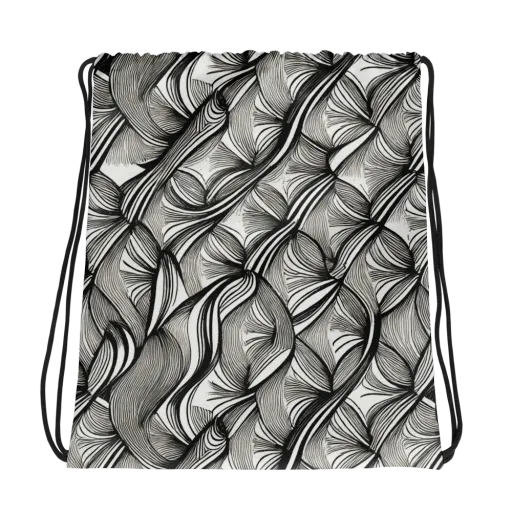 Ink Botanica on a Drawstring Bag