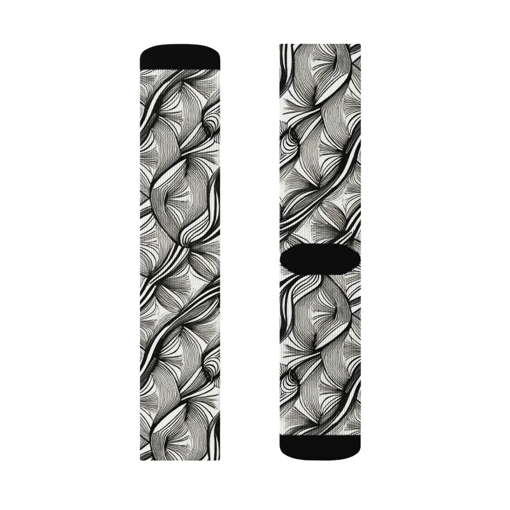 Ink Botanica on Socks — Right Sock