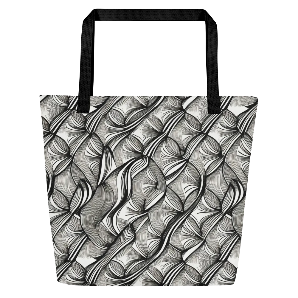 Ink Botanica on Large Tote Bag W/ Pocket — Front