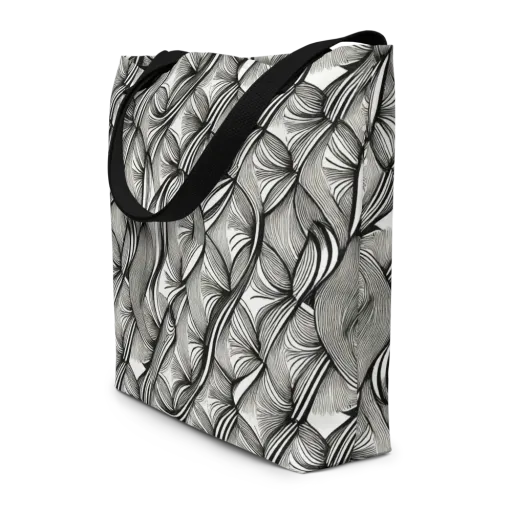 Ink Botanica on a Large Tote Bag W/ Pocket