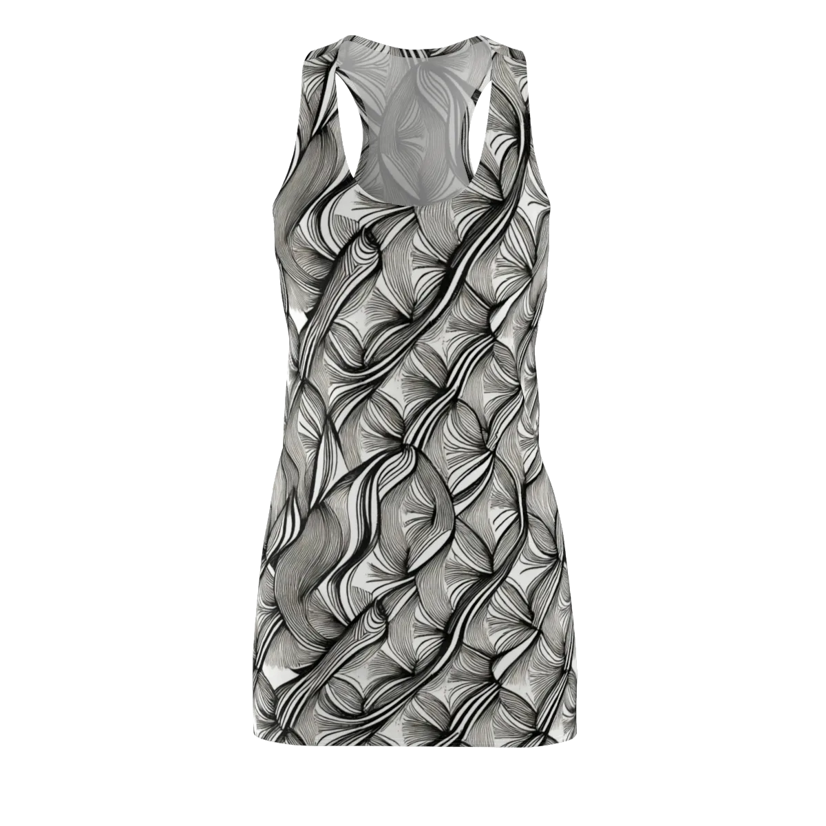 Ink Botanica on Racerback Dress — Front