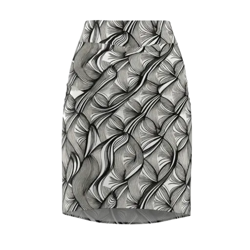 Ink Botanica on a Pencil Skirt