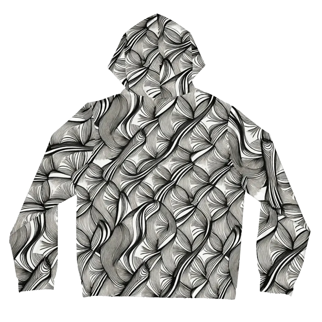 Ink Botanica on Women's Full-Zip Hoodie — Back
