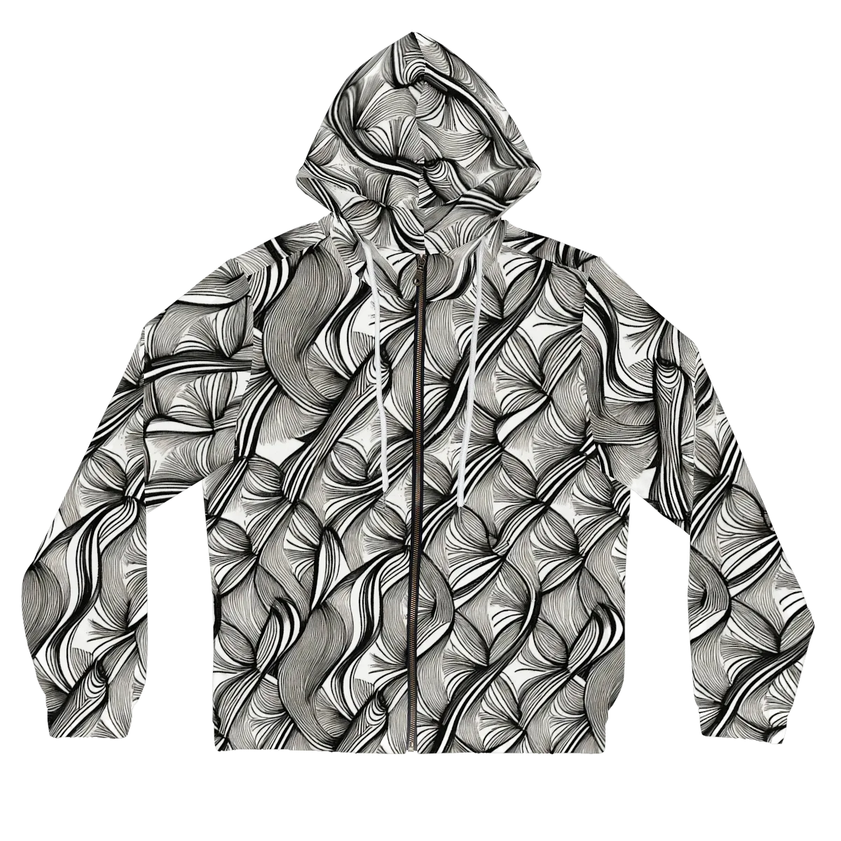Ink Botanica on Women's Full-Zip Hoodie — Front