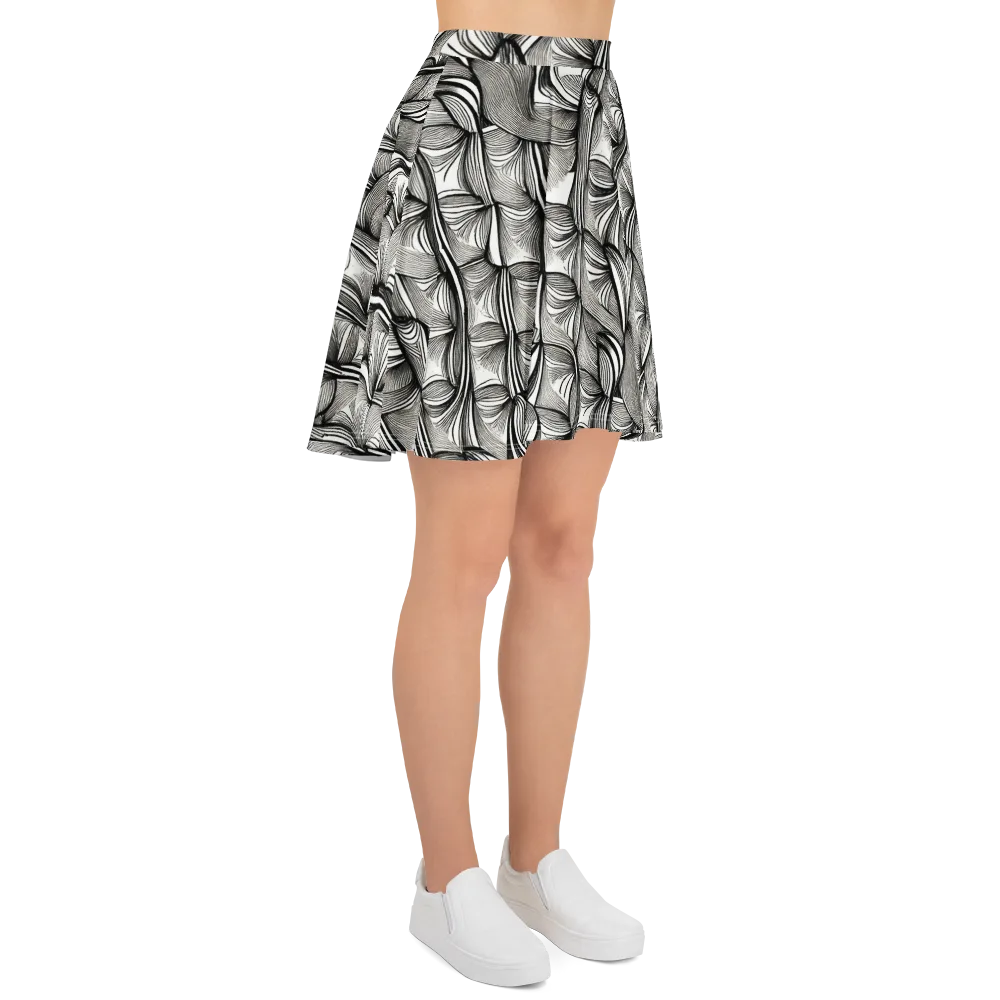 Ink Botanica on Skater Skirt — Right