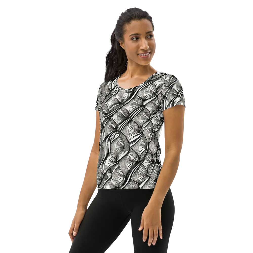 Ink Botanica on Women's Athletic T-Shirt — Left