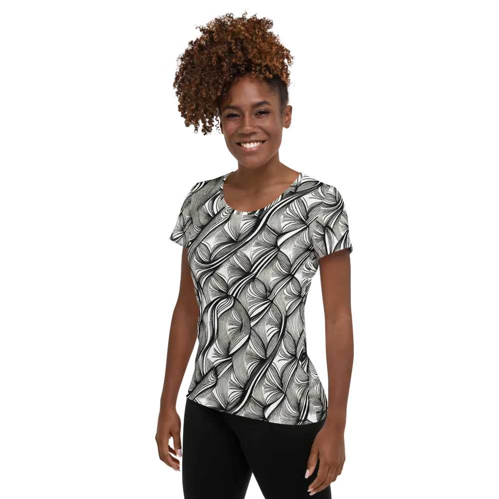 Ink Botanica on Women's Athletic T-Shirt — Left