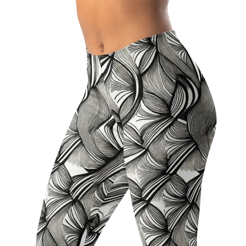 Ink Botanica on Leggings — Left Front