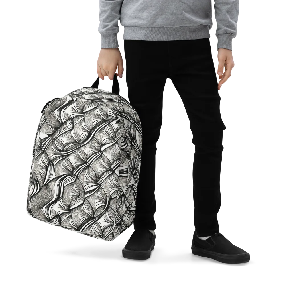 Ink Botanica on Minimalist Backpack — Zoomed-in