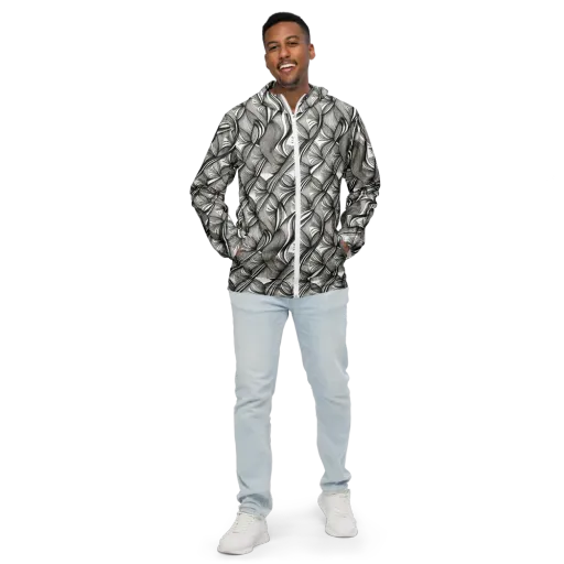 Ink Botanica on a Men's Windbreaker