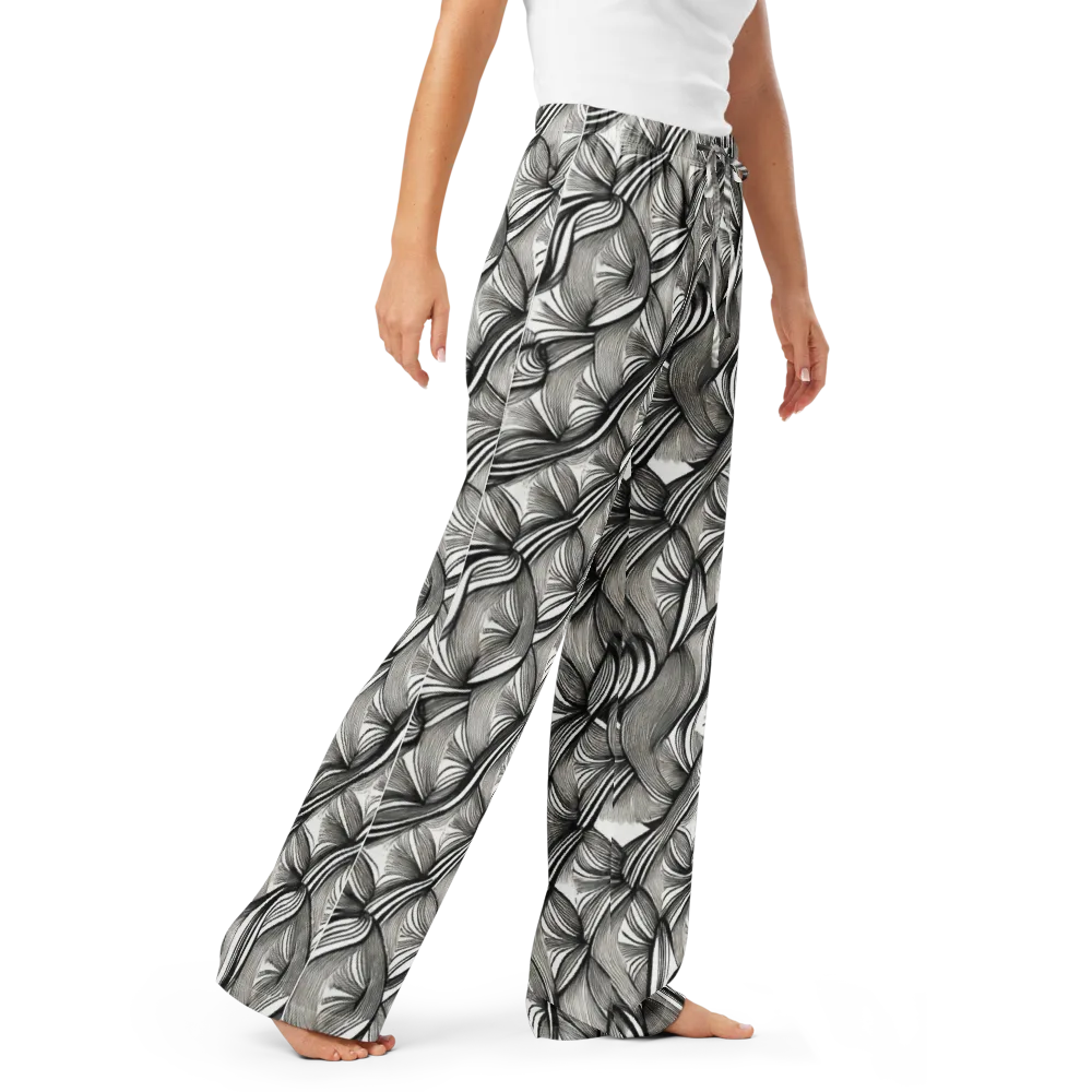 Ink Botanica on Women's Pajama Pants — Right Front