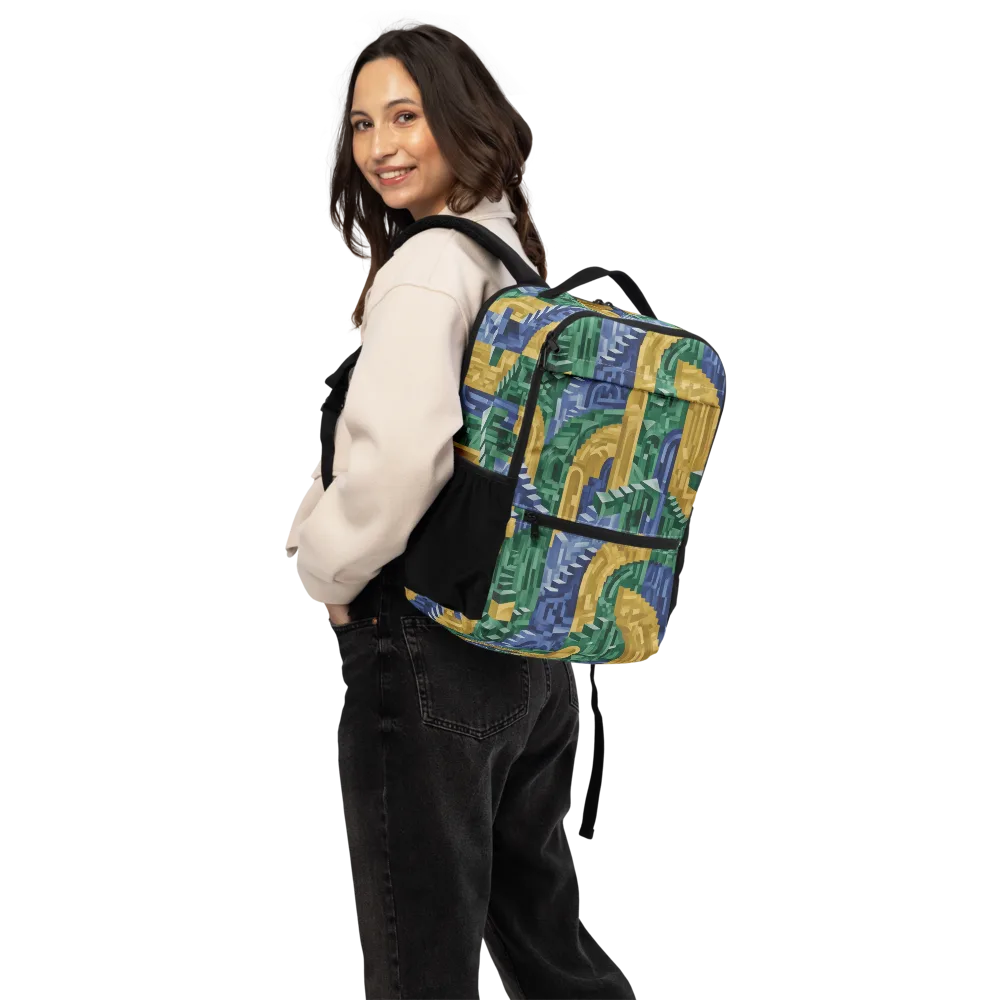 Moorish Maze on Utility Backpack — Back