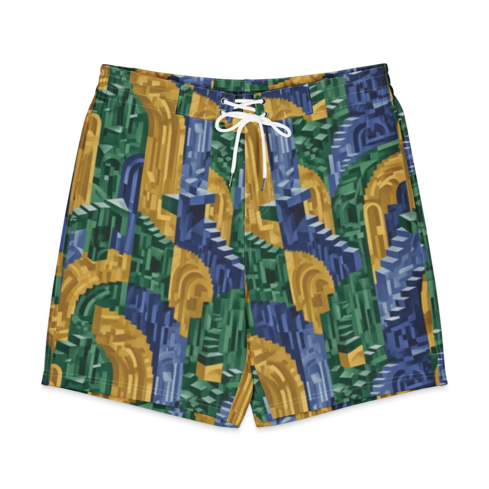 Moorish Maze on Men's Board Shorts — Front