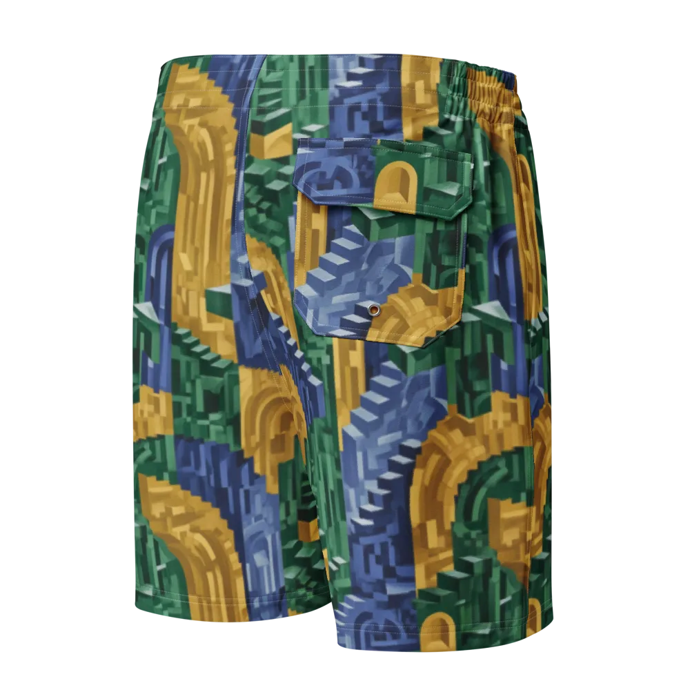 Moorish Maze on Men's Board Shorts — Back