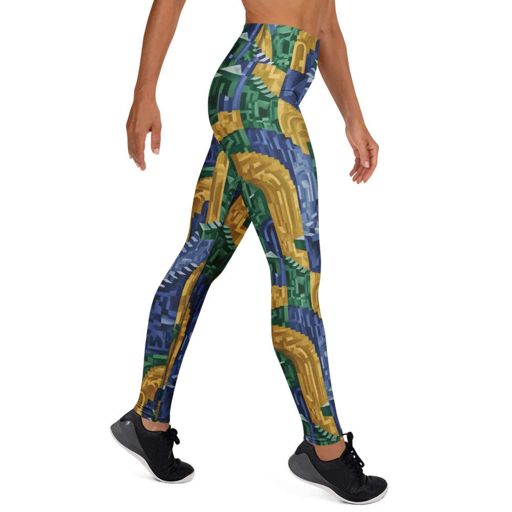 Moorish Maze on Yoga Leggings — Right