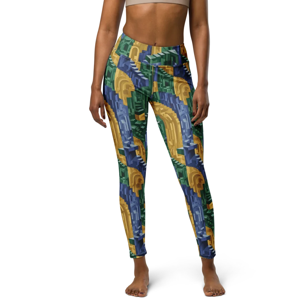 Moorish Maze on Yoga Leggings — Front