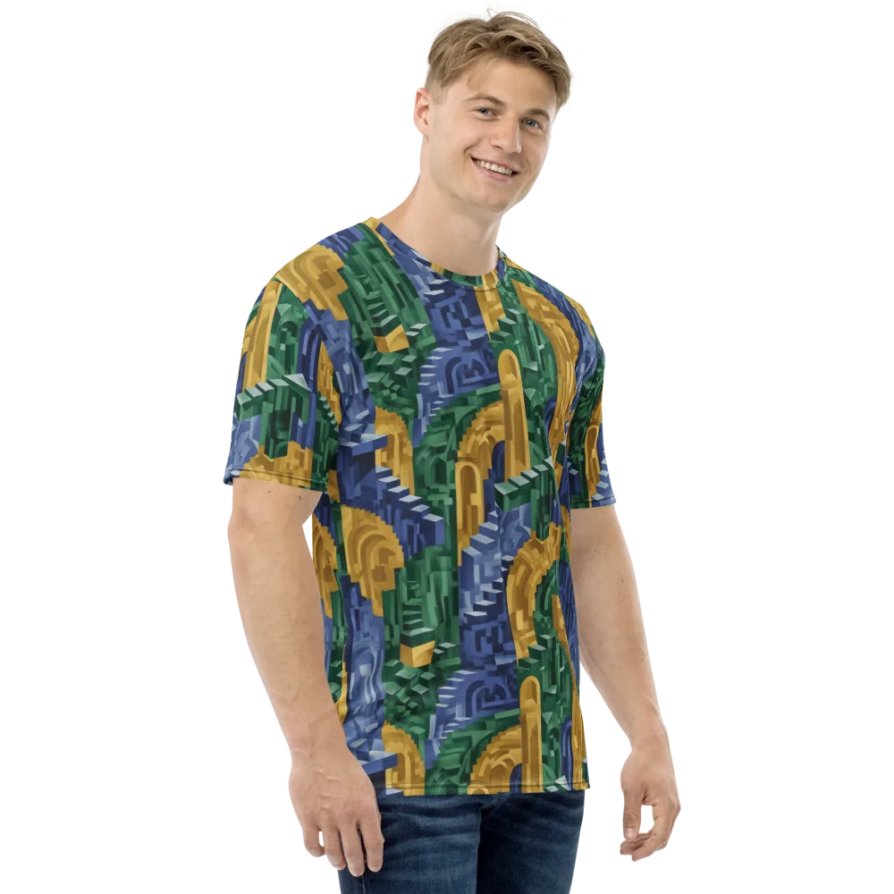 Moorish Maze on Men's Crew Neck T-Shirt — Right