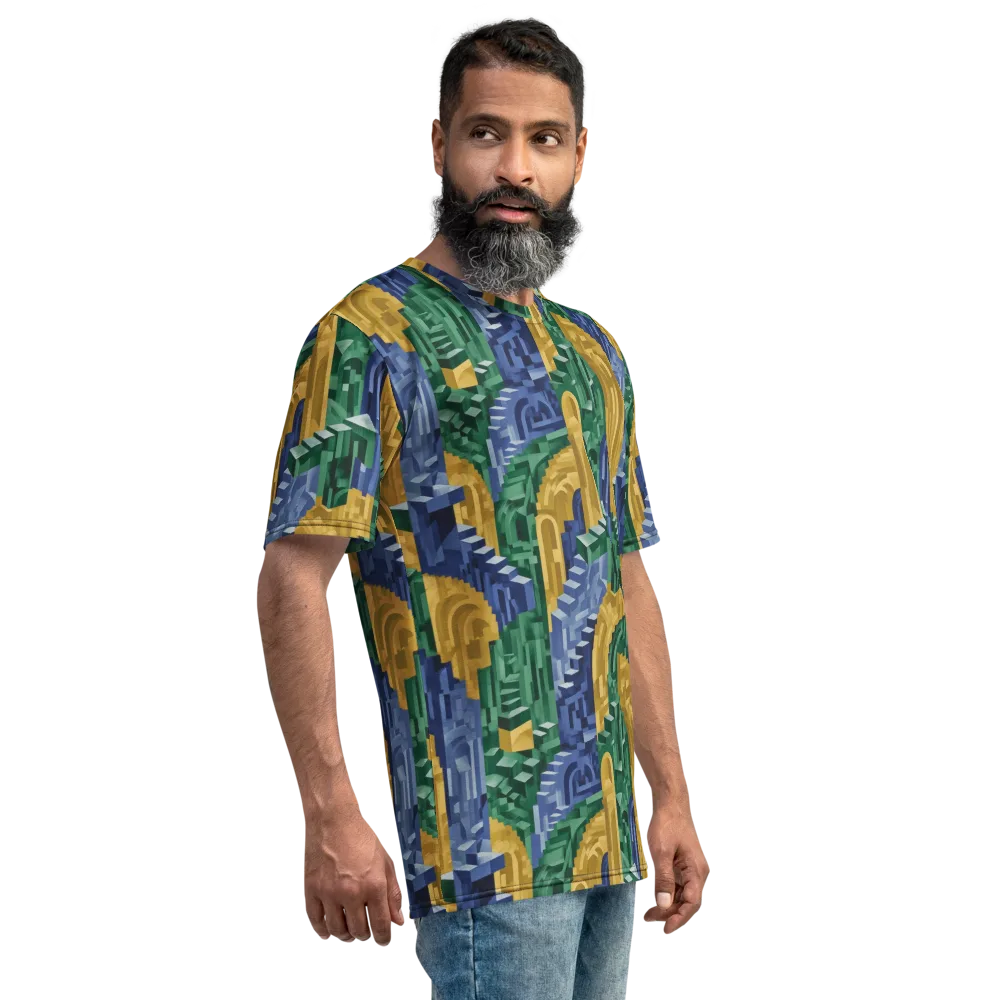 Moorish Maze on Men's Crew Neck T-Shirt — Right