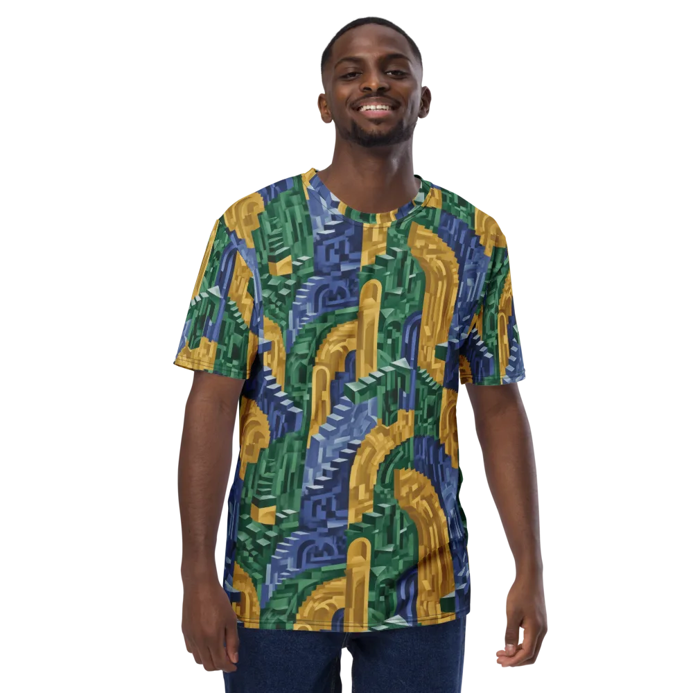 Moorish Maze on Men's Crew Neck T-Shirt — Front