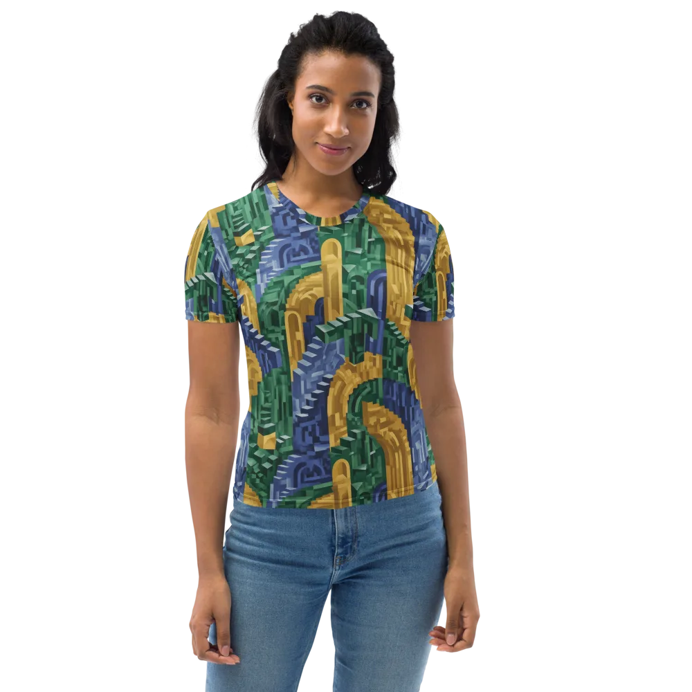 Moorish Maze on Women's Crew Neck T-Shirt — Front