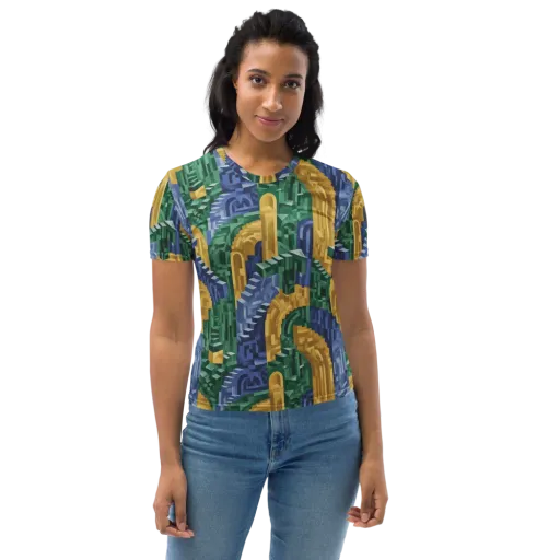 Moorish Maze on a Women's Crew Neck T-Shirt