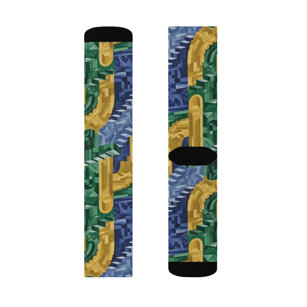 Moorish Maze on Socks — Left Sock