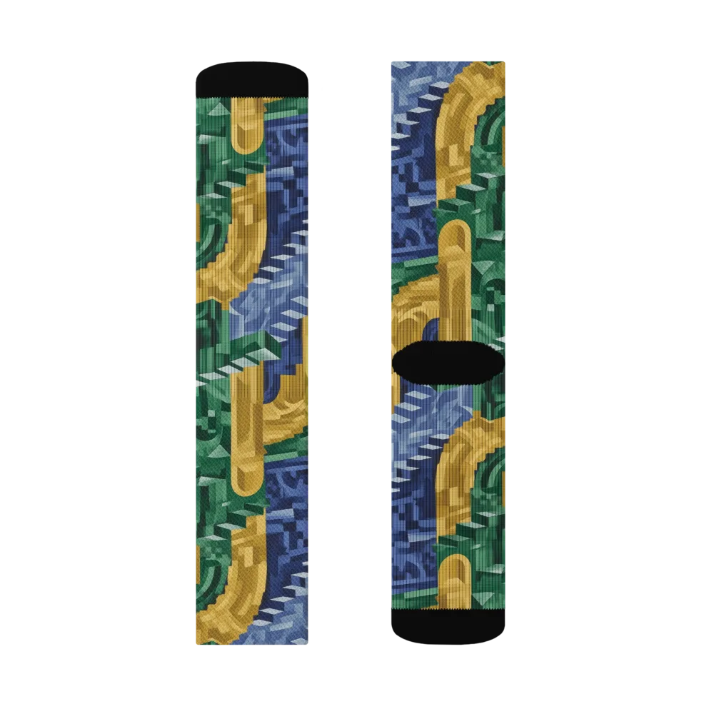 Moorish Maze on Socks — Right Sock