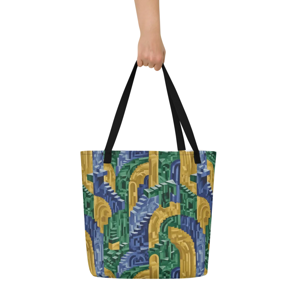 Moorish Maze on Large Tote Bag W/ Pocket — Front