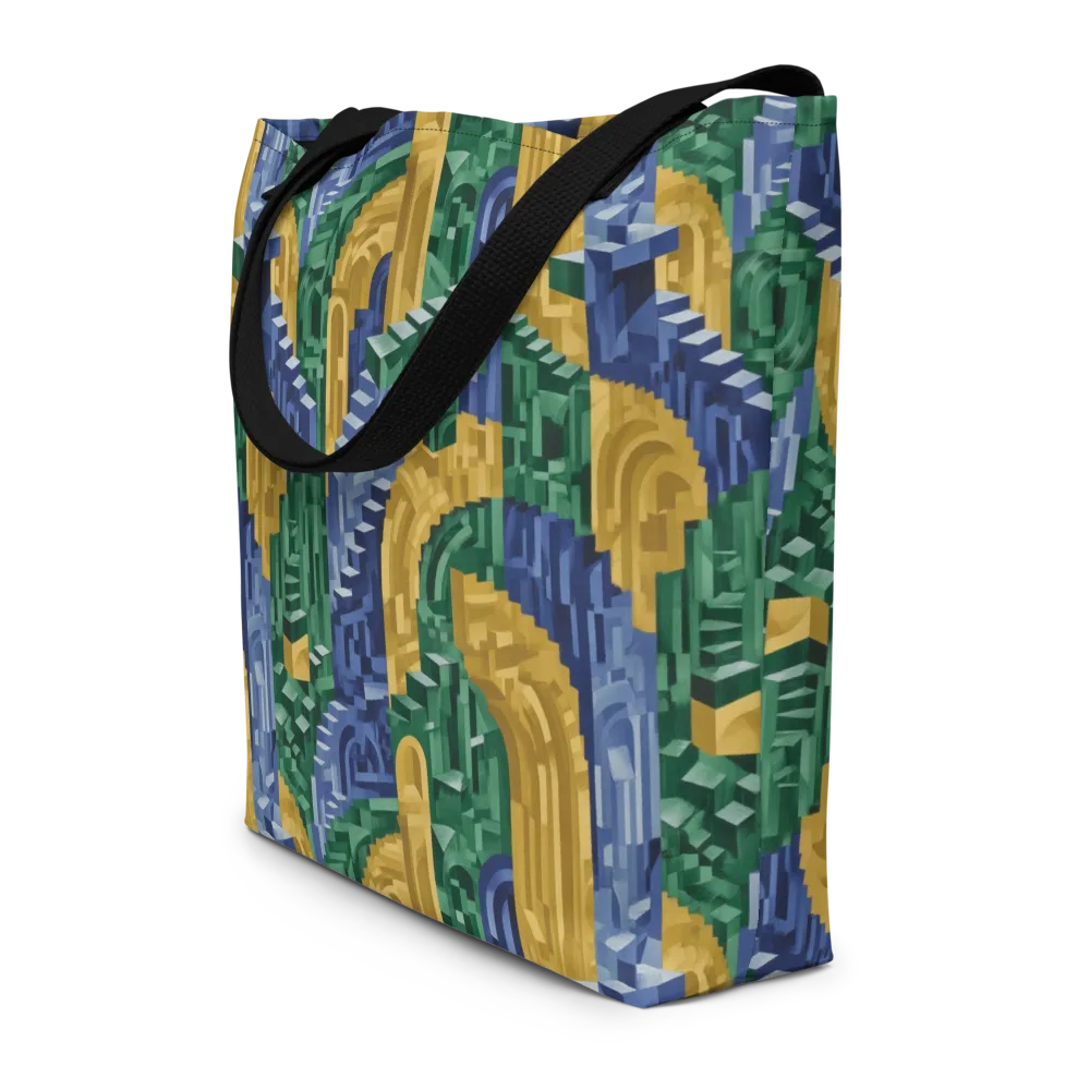 Moorish Maze on Large Tote Bag W/ Pocket — Front