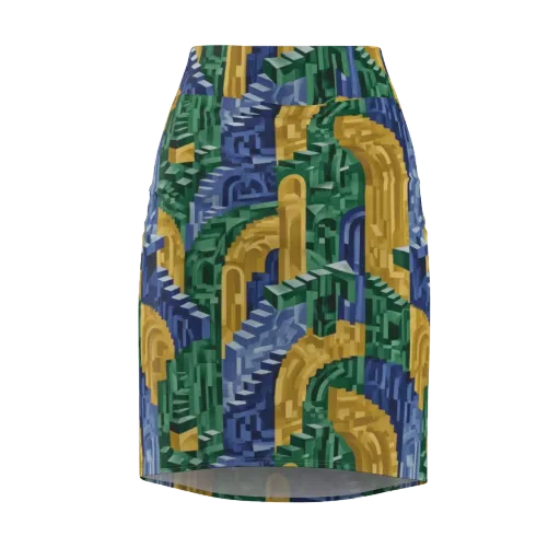 Moorish Maze on a Pencil Skirt